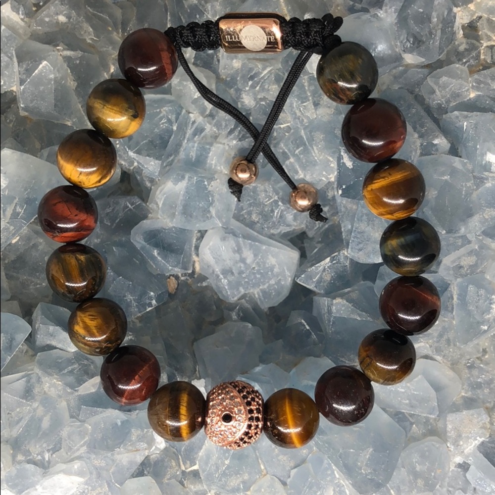 NEW 🚻 Natural Gemstone Multi Tigers Eye Bracelet
